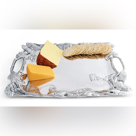 NEW IN PACKAGING Silver Arthur Court Butterfly Platter Tray - Picture 3 of 7